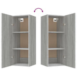 Armoire murale Sonoma gris 34,5x34x90 cm Bois d'ingénierie