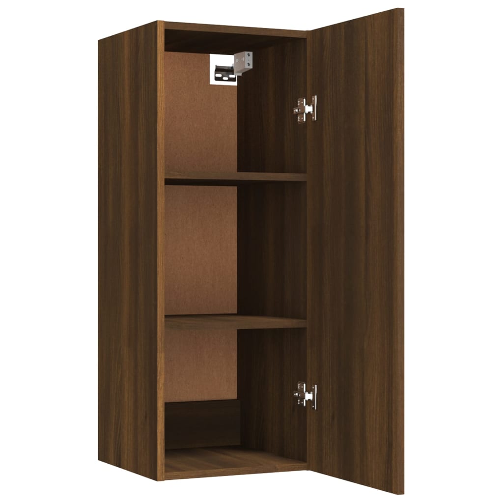 Armoire suspendue Chêne marron 34,5x34x90 cm Bois d'ingénierie