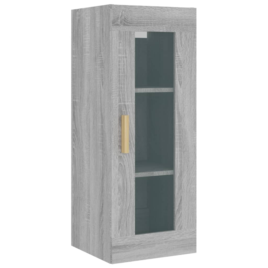 Armoire murale suspendue Sonoma gris 34,5x34x90 cm