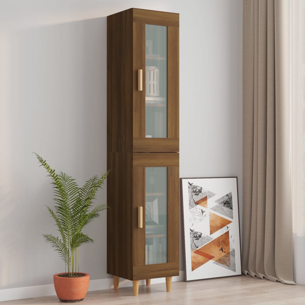 Armoire murale suspendue Chêne marron 34,5x34x90 cm