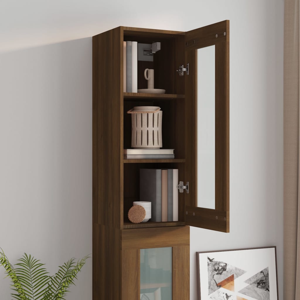 Armoire murale suspendue Chêne marron 34,5x34x90 cm