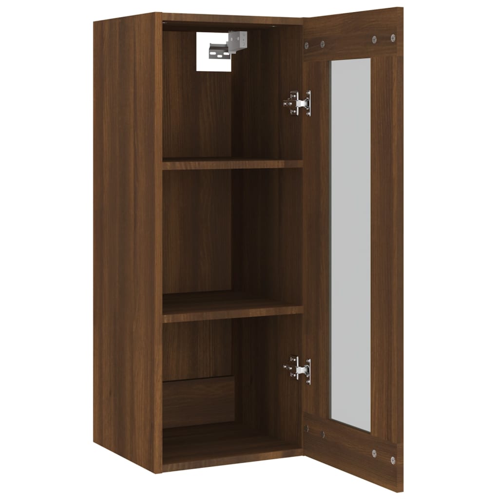 Armoire murale suspendue Chêne marron 34,5x34x90 cm