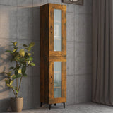 Armoire murale suspendue Chêne fumé 34,5x34x90 cm