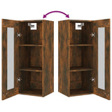 Armoire murale suspendue Chêne fumé 34,5x34x90 cm