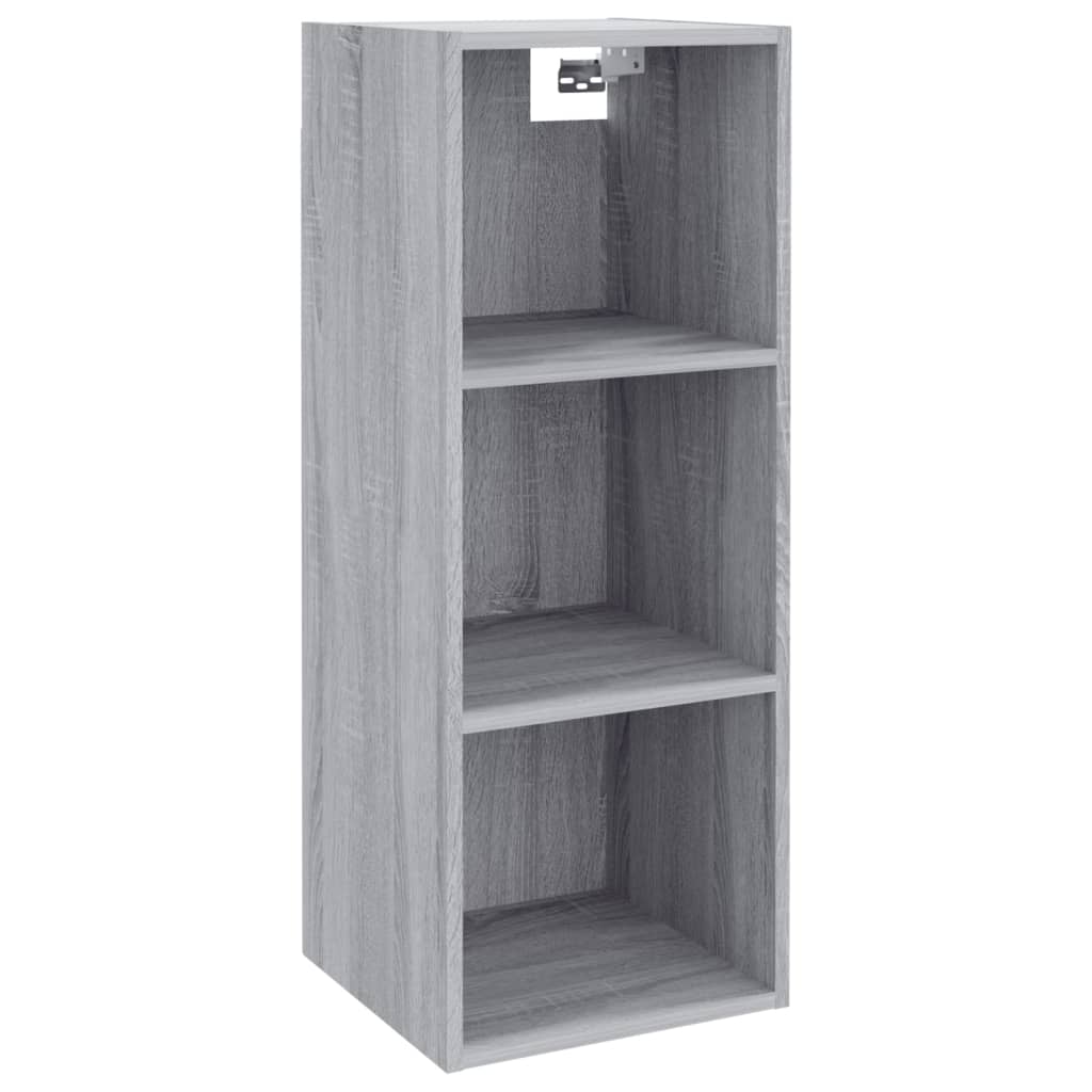 Armoire murale sonoma gris 34,5x32,5x90 cm bois d'ingénierie