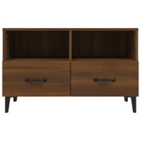 Meuble TV Chêne marron 80x36x50 cm Bois d'ingénierie