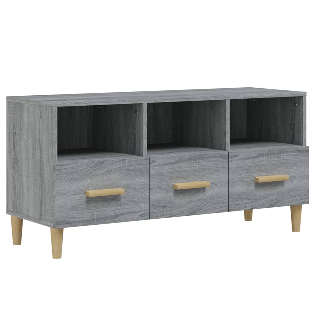 Meuble TV Sonoma gris 102x36x50 cm Bois d'ingénierie