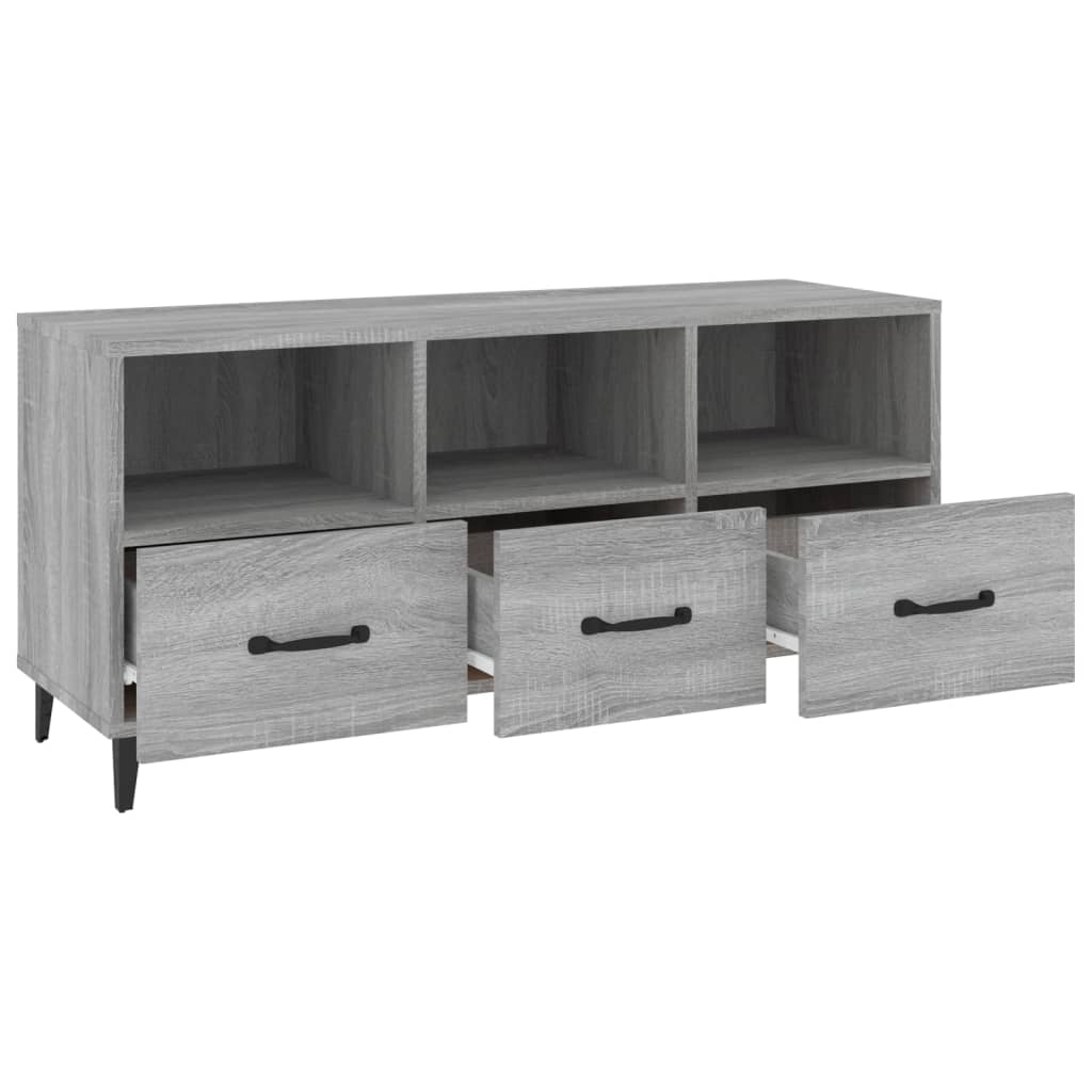 Meuble TV Sonoma gris 102x35x50 cm Bois d'ingénierie