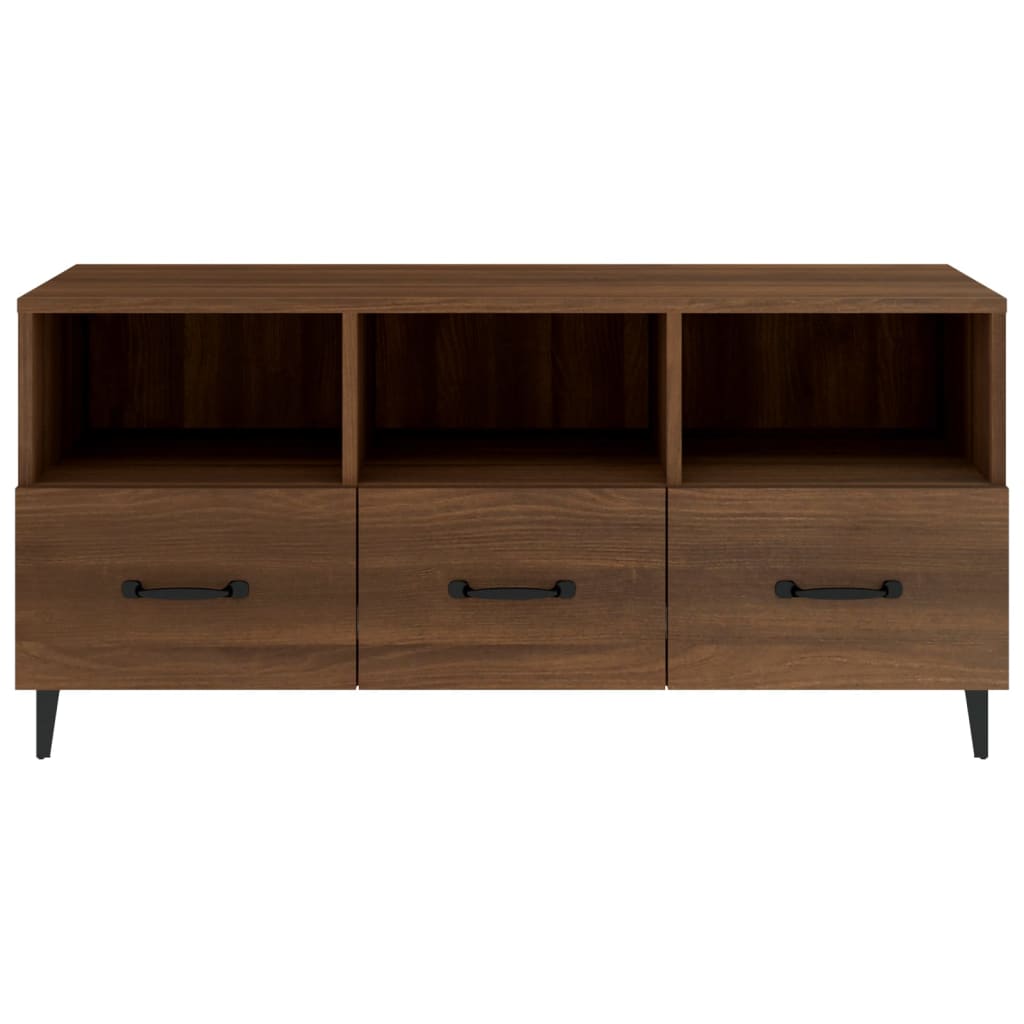 Meuble TV Chêne marron 102x35x50 cm Bois d'ingénierie