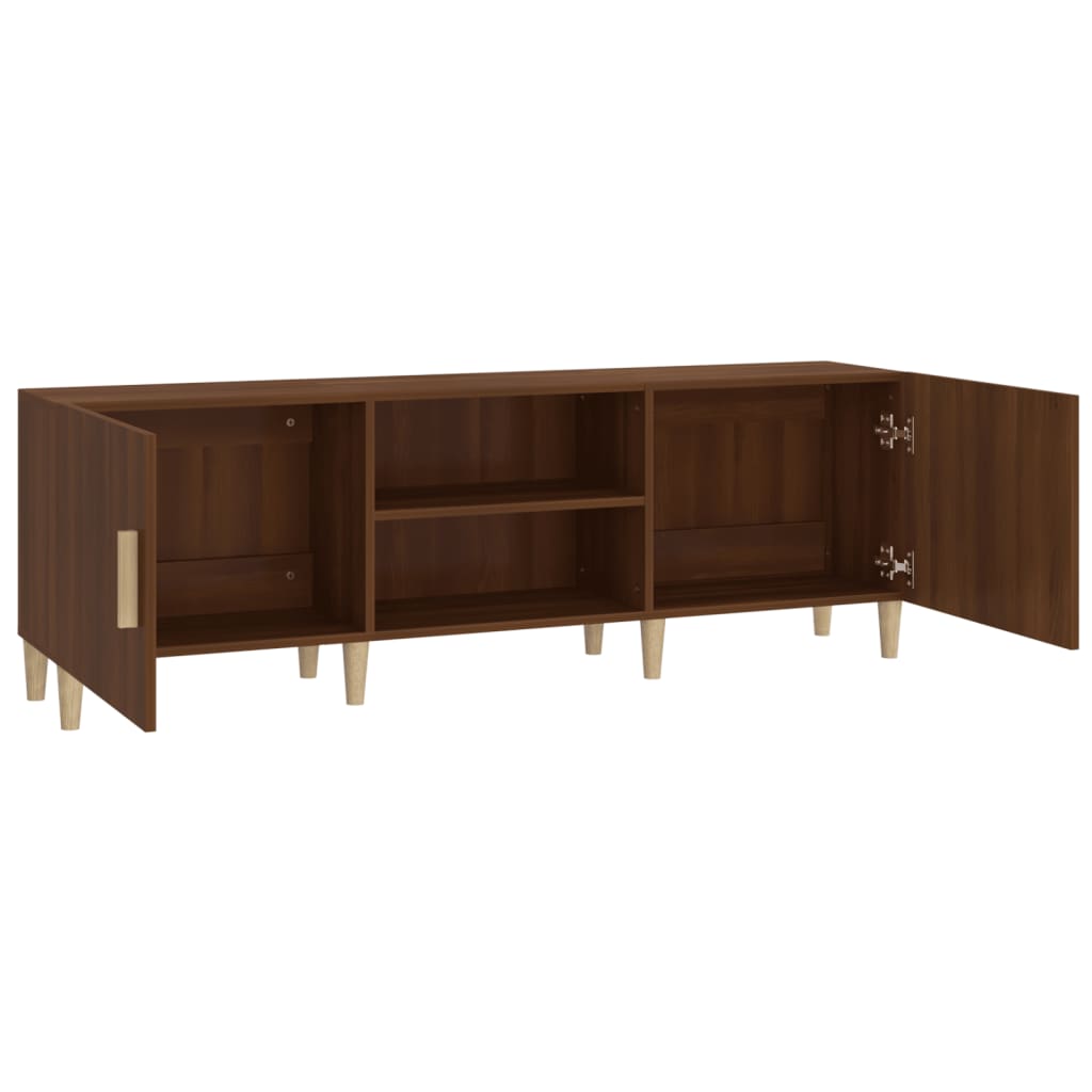 Meuble TV Chêne marron 150x30x50 cm Bois d'ingénierie