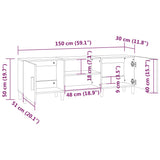 Meuble TV Chêne marron 150x30x50 cm Bois d'ingénierie