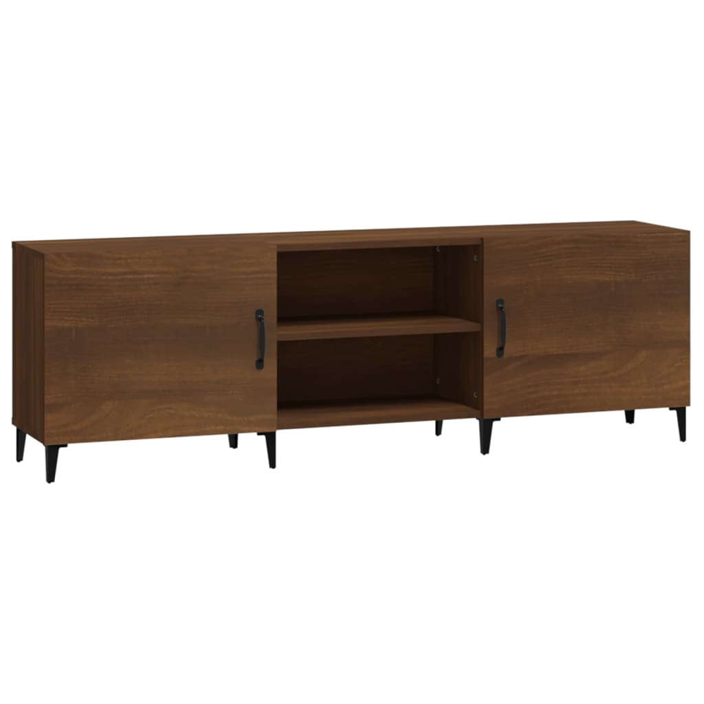 Meuble TV chêne marron 150x30x50 cm bois d'ingénierie