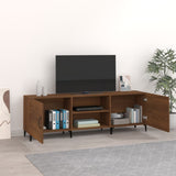 TV cabinet brown oak 150x30x50 cm engineered wood