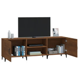 Meuble TV chêne marron 150x30x50 cm bois d'ingénierie