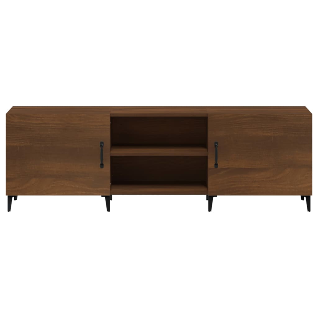 TV cabinet brown oak 150x30x50 cm engineered wood