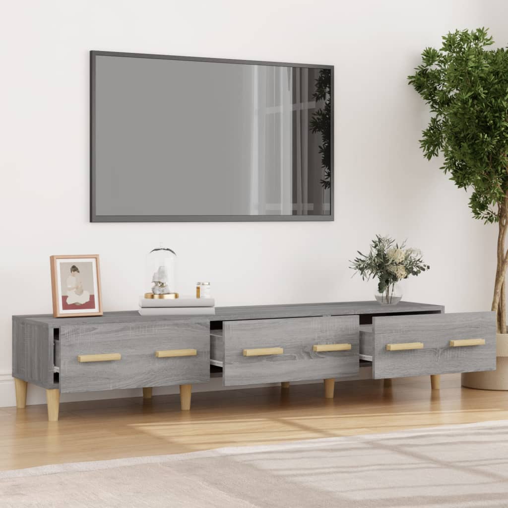 Meuble TV Sonoma gris 150x34,5x30 cm Bois d'ingénierie