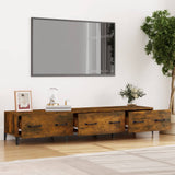 Meuble TV Chêne fumé 150x34,5x30 cm Bois d'ingénierie