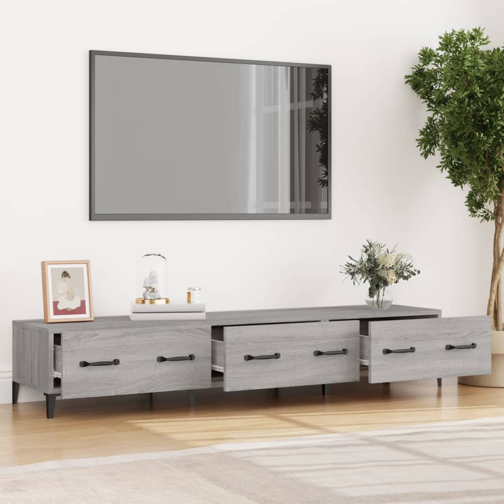 Sonoma TV cabinet gray 150x34.5x30 cm Engineered wood