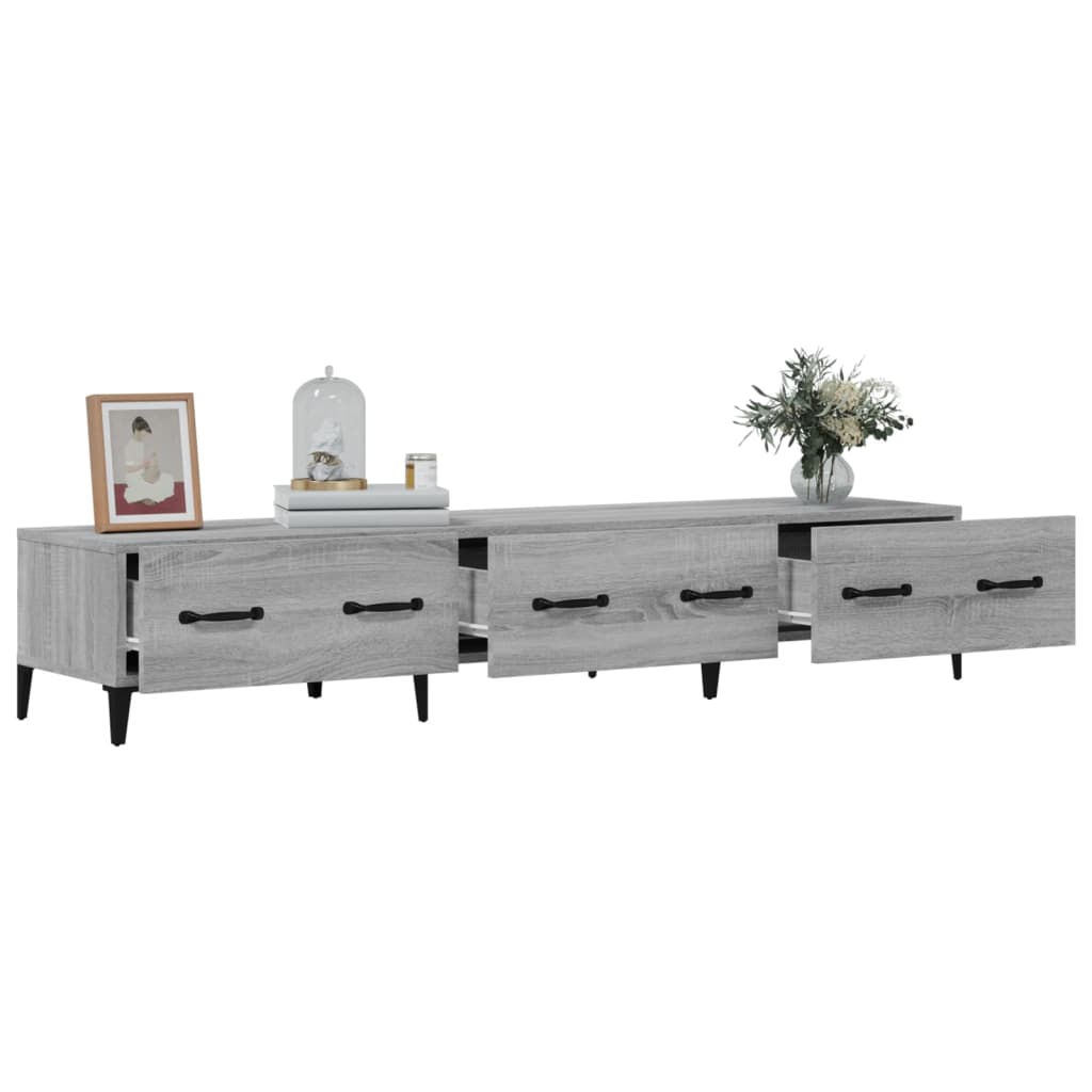 Sonoma TV cabinet gray 150x34.5x30 cm Engineered wood