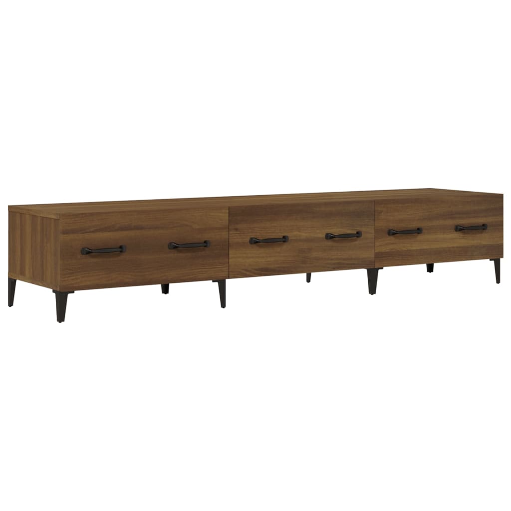 Meuble TV Chêne marron 150x34,5x30 cm Bois d'ingénierie