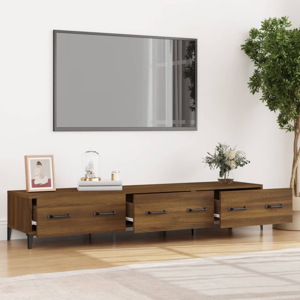 Meuble TV Chêne marron 150x34,5x30 cm Bois d'ingénierie