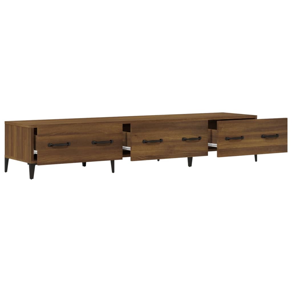 Meuble TV Chêne marron 150x34,5x30 cm Bois d'ingénierie