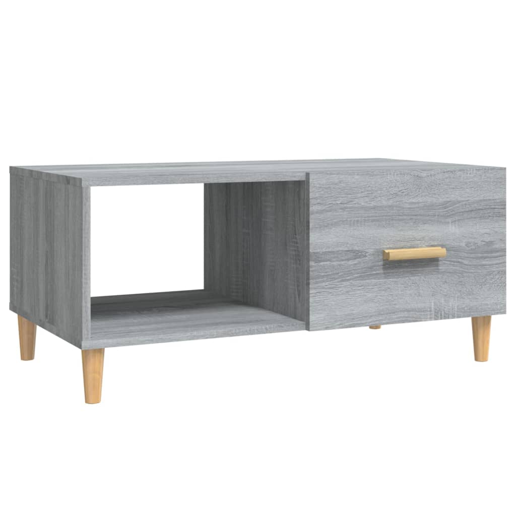 Table basse sonoma gris 89,5x50x40 cm bois d'ingénierie