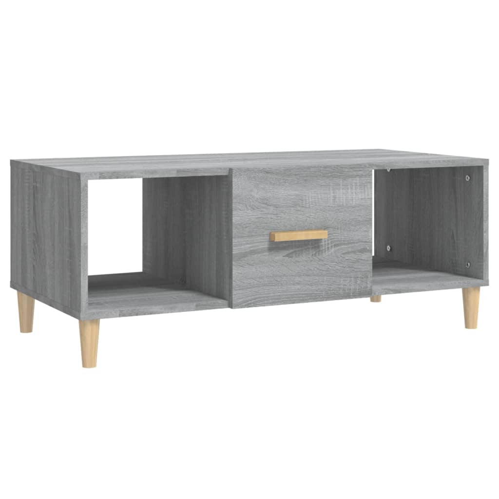 Sonoma grauer Couchtisch 102x50x40 cm, Holzwerkstoff