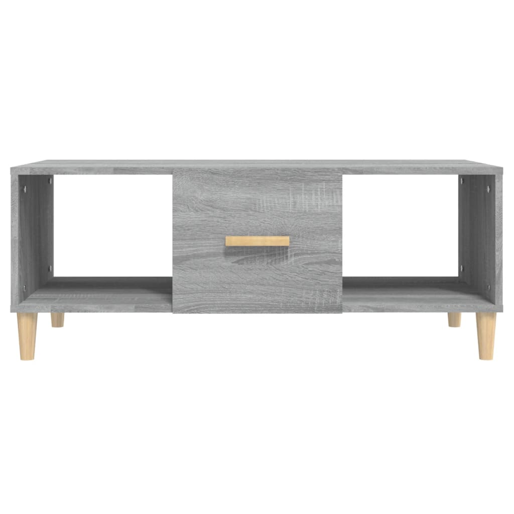 Sonoma grauer Couchtisch 102x50x40 cm, Holzwerkstoff