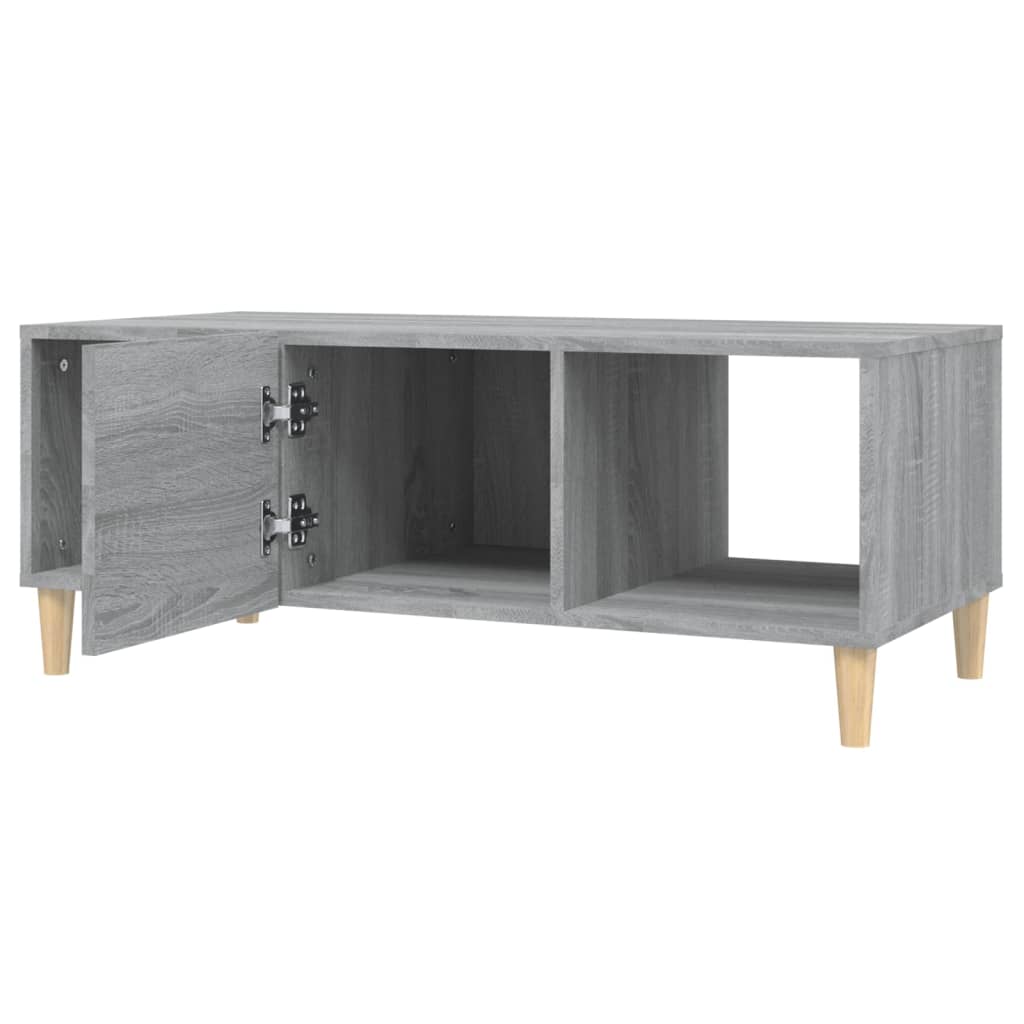 Sonoma grauer Couchtisch 102x50x40 cm, Holzwerkstoff