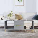 Sonoma coffee table gray 102x50x40 cm engineered wood