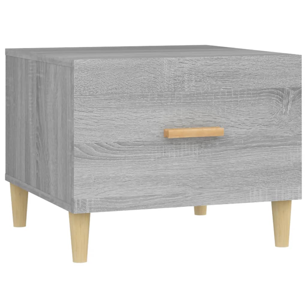 Sonoma grauer Couchtisch 50x50x40 cm Holzwerkstoff