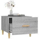 Sonoma grauer Couchtisch 50x50x40 cm Holzwerkstoff