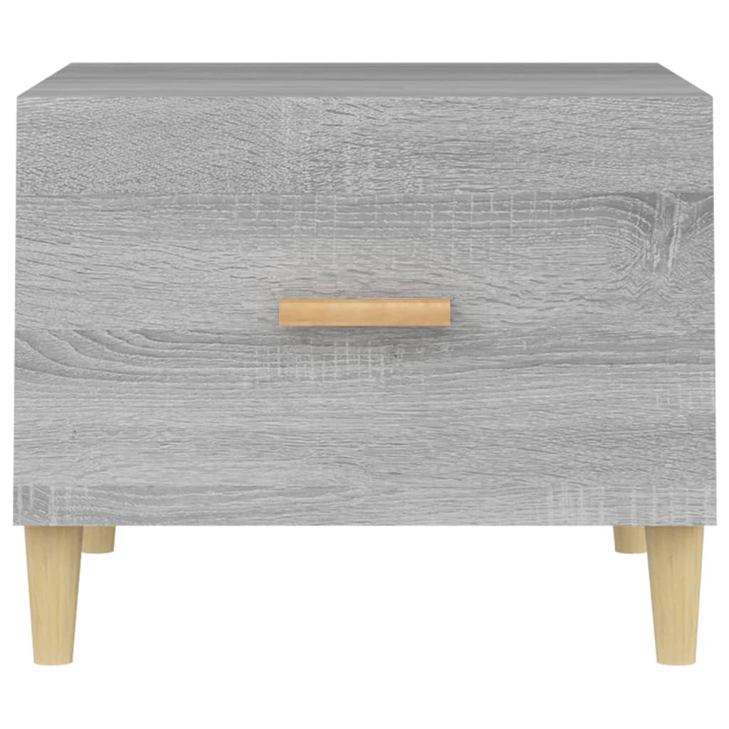 Sonoma grauer Couchtisch 50x50x40 cm Holzwerkstoff