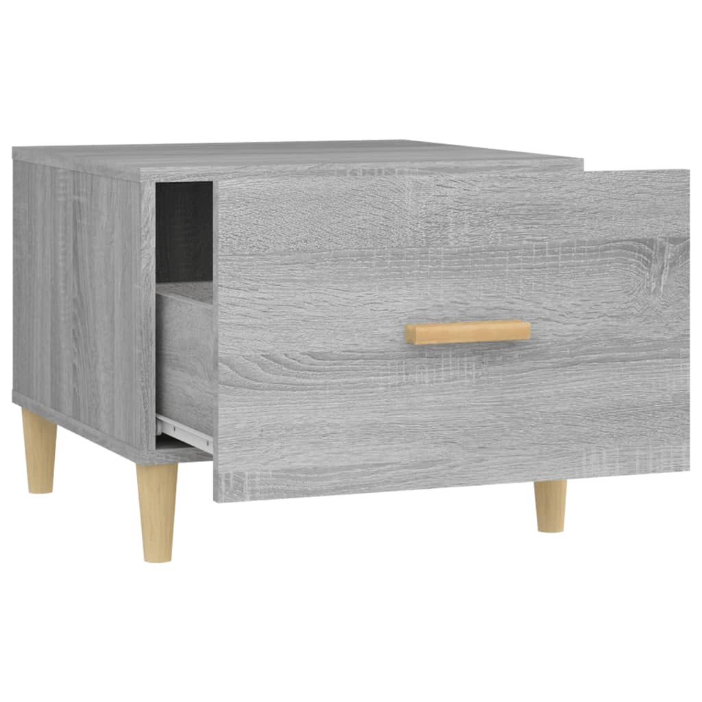 Sonoma grauer Couchtisch 50x50x40 cm Holzwerkstoff