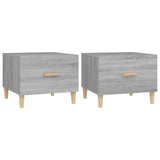 Tables basses 2 pcs sonoma gris 50x50x40 cm bois d'ingénierie