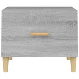 Coffee tables 2 pcs sonoma gray 50x50x40 cm engineered wood