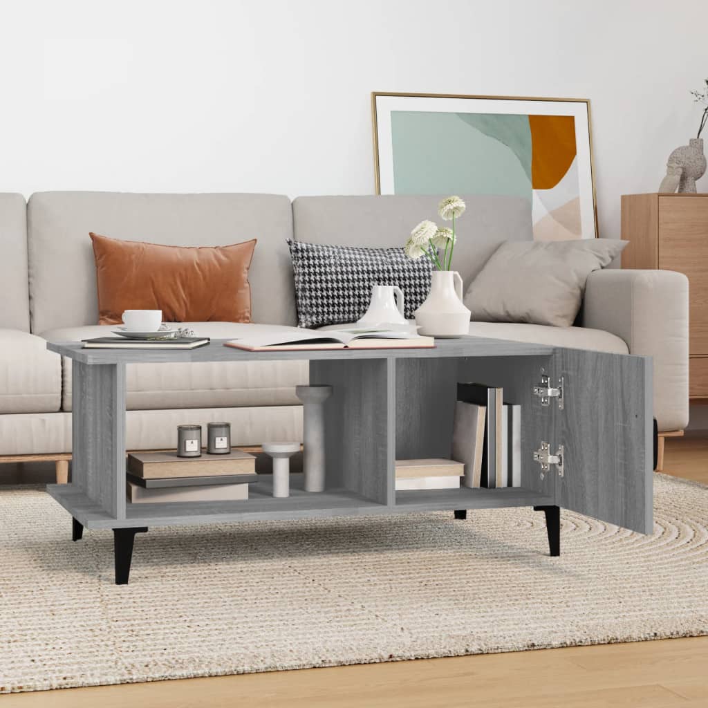 Sonoma coffee table gray 90x50x40 cm Engineered wood