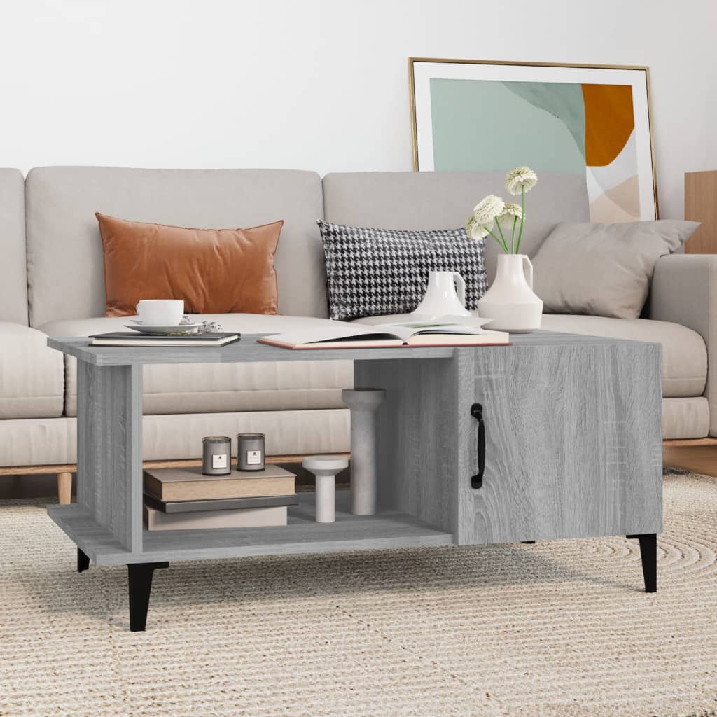 Sonoma coffee table gray 90x50x40 cm Engineered wood