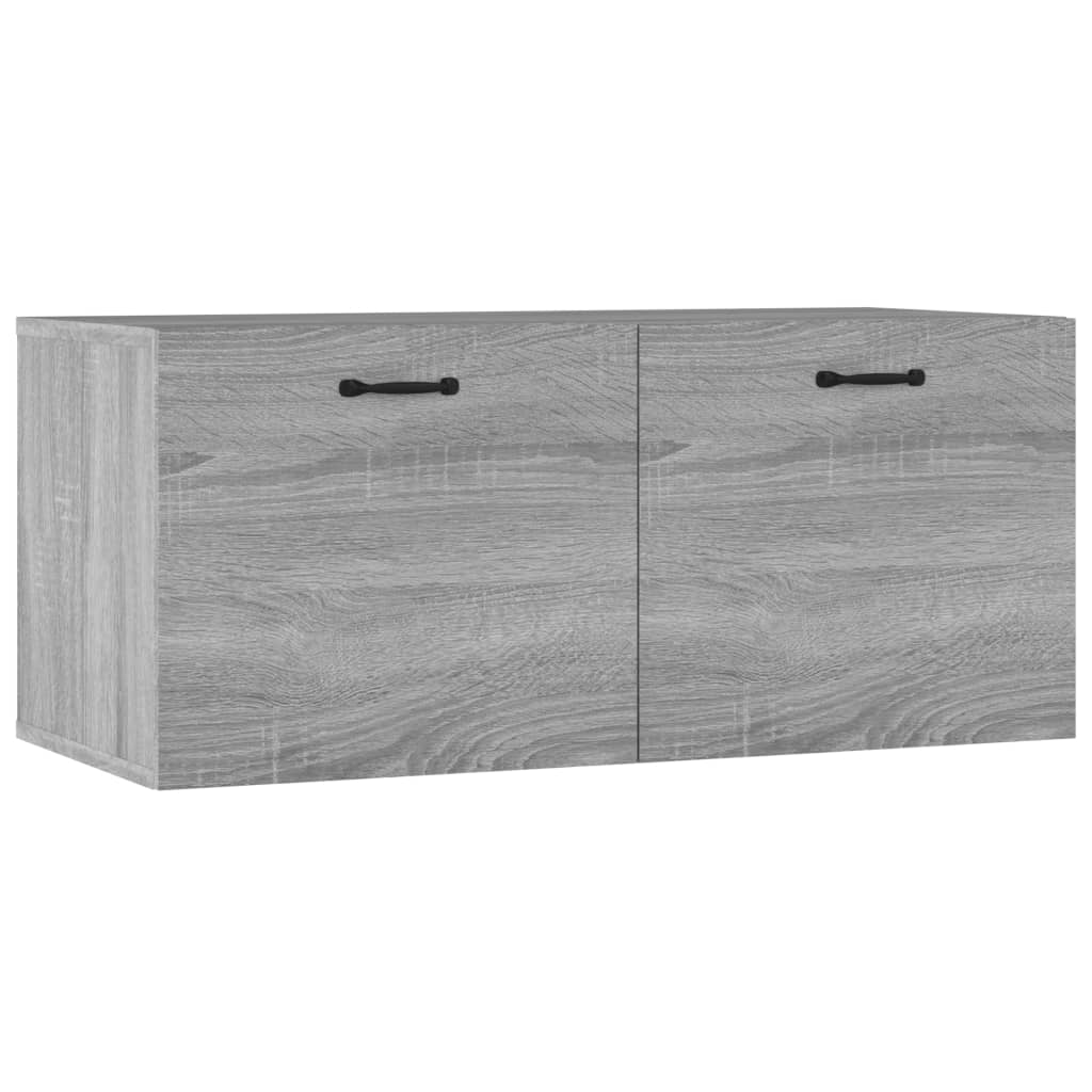 Armoire murale sonoma gris 80x36,5x35 cm bois d'ingénierie