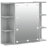 Armoire à miroir avec LED Sonoma gris 70x16,5x60 cm