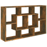 Étagère murale Chêne fumé 85x16x52,5 cm Bois d'ingénierie