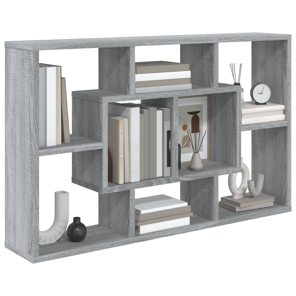 Étagère murale Sonoma gris 85x16x52,5 cm Bois d'ingénierie