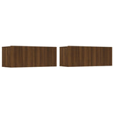 Meubles TV 2 pcs chêne marron 80x30x30 cm bois ingénierie