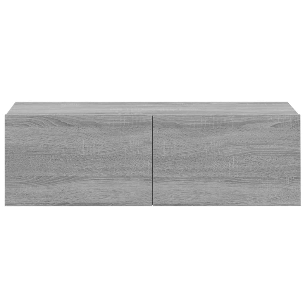 Meubles TV muraux 2pcs sonoma gris 100x30x30 cm bois ingénierie