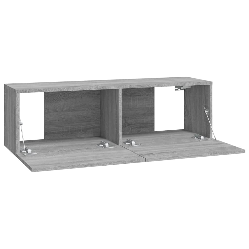 Meubles TV muraux 2pcs sonoma gris 100x30x30 cm bois ingénierie