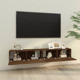 Meubles TV muraux 2pcs chêne marron 100x30x30cm bois ingénierie