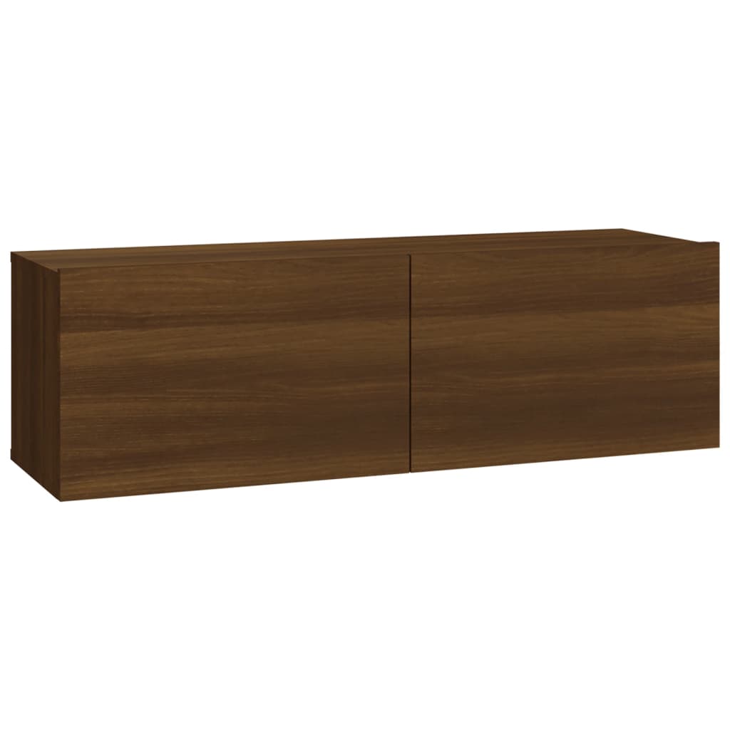 Meubles TV muraux 2pcs chêne marron 100x30x30cm bois ingénierie