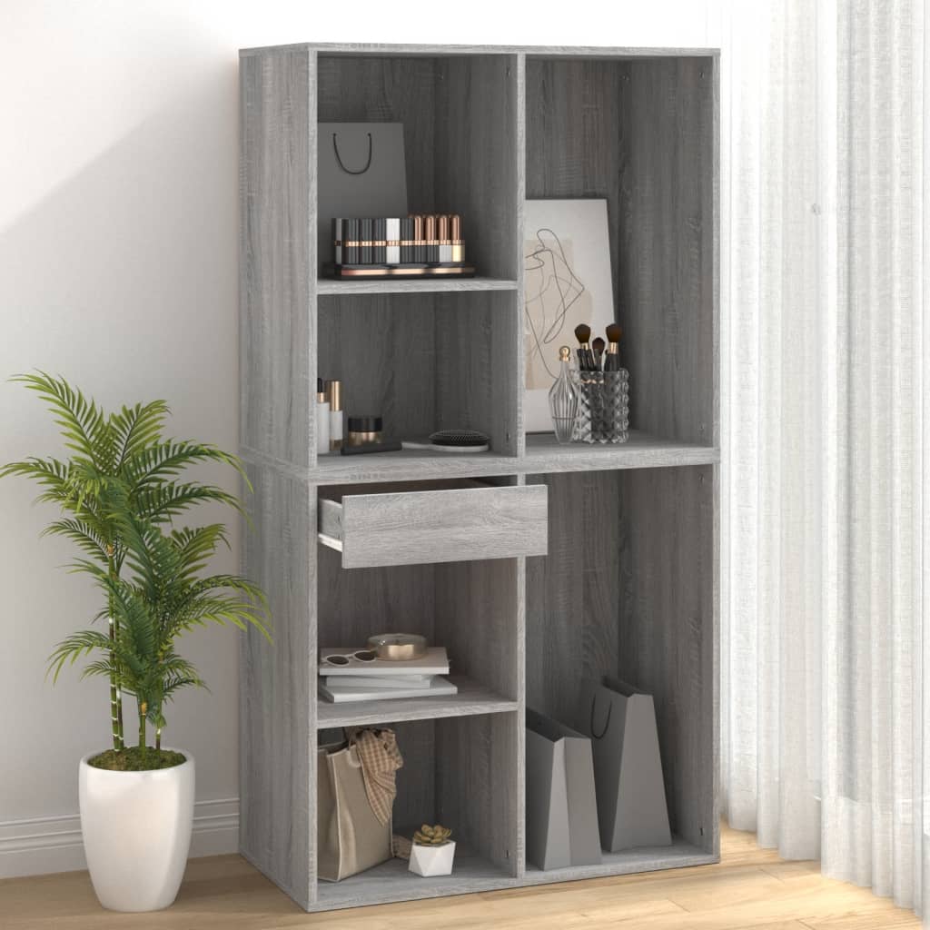 Armoire cosmétique Sonoma gris 80x40x75 cm Bois d'ingénierie