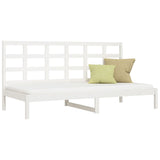 Lit de jour sans matelas blanc 90x200 cm bois de pin massif